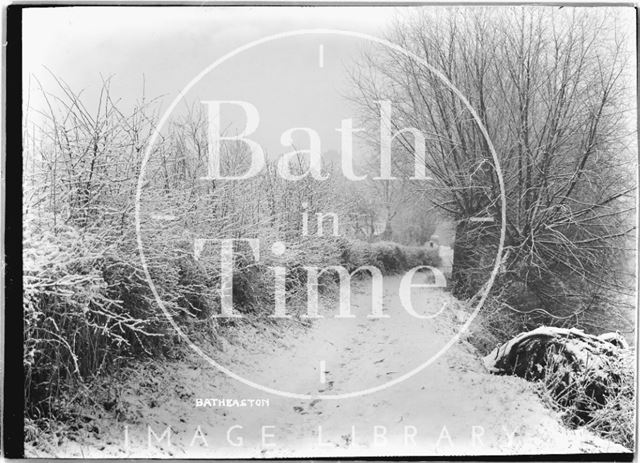 A lane in Batheaston in winter c.1920s