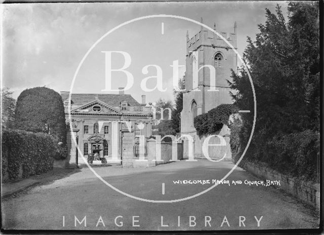 Widcombe Manor and church, c.1929