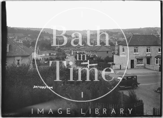 Junction of Down Lane and the Warminster Road, Bathampton, c.1932