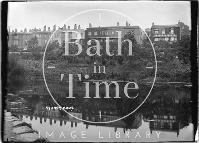 View of Sydney Buildings looking over the Kennet and Avon Canal, Bath c.1920