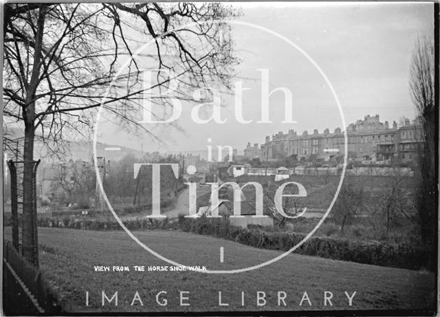 View from Horseshoe Walk along the Kennet and Avon Canal, Bath c.1920