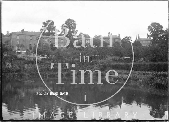 View of Sydney Buildings looking over the Kennet and Avon Canal, Bath c.1920