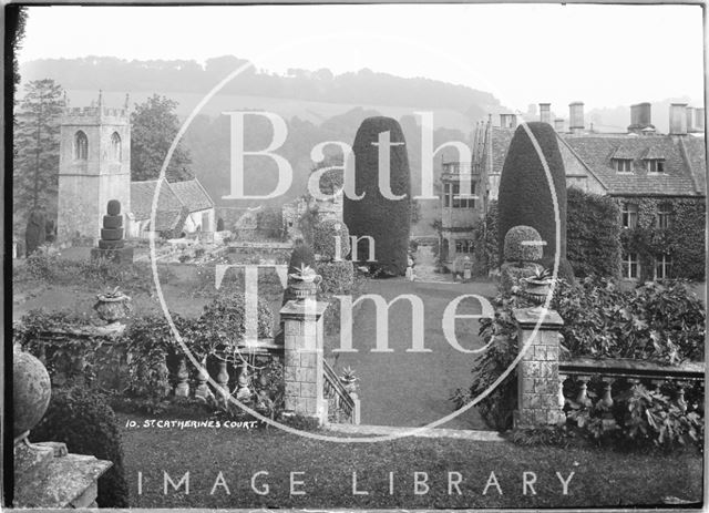 The church and St Catherines Court from the garden No.10 C.1920s