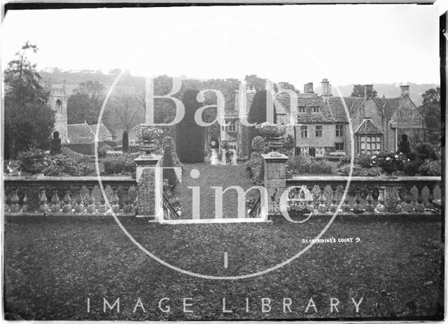 The church and St Catherines Court from the garden No.9 C.1920s