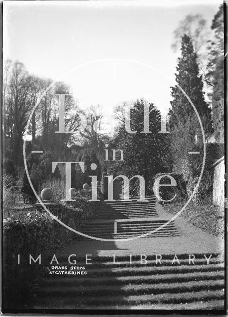 Grass steps in the garden of St Catherines Court 1922