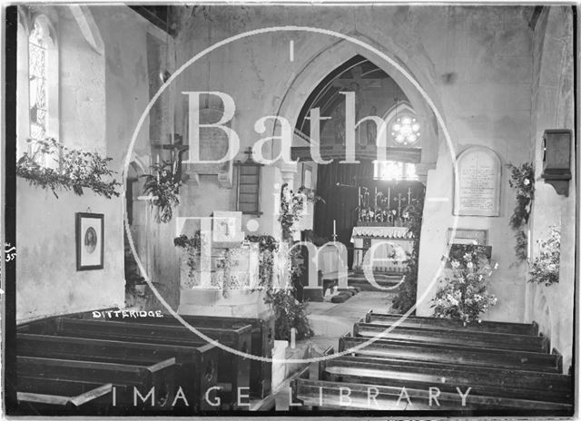 Inside the church at Ditteridge April (?) 1935