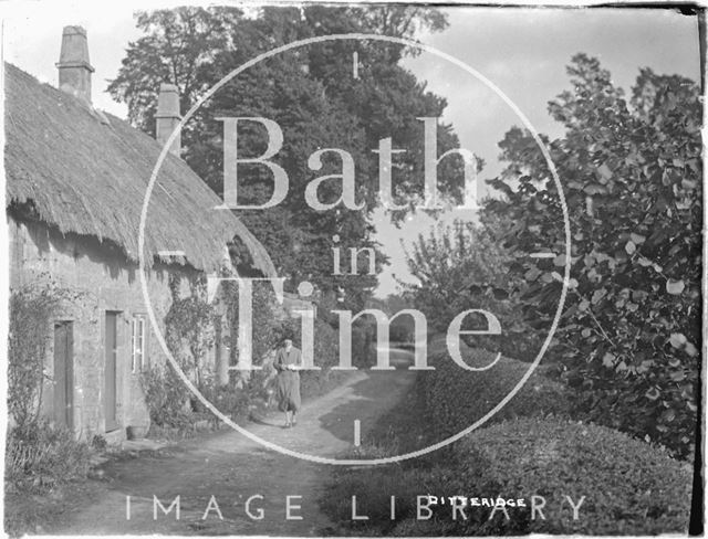 Rural thatched cottages at Ditteridge c.1920