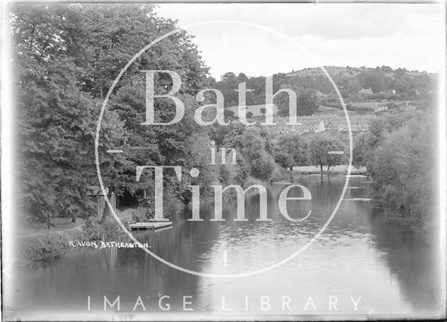 The River Avon at Batheaston and Boathouse 1950