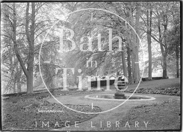 Gardens, fountain and woodland at Shockerwick House c.1920s