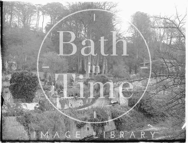 The river, lane and Peto Gardens at Iford Manor 1926