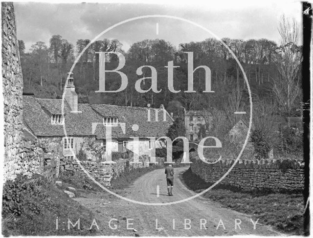 Cottages on the lane leading to Iford Manor 1926