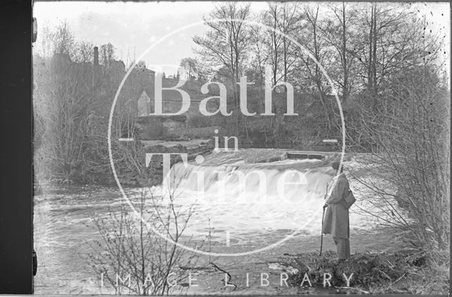 The weir at the Mill at Freshford c.1920s