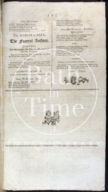 New Assembly Rooms concert programme, 1799