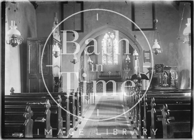 Inside the church at Farleigh Hungerford c.1920s