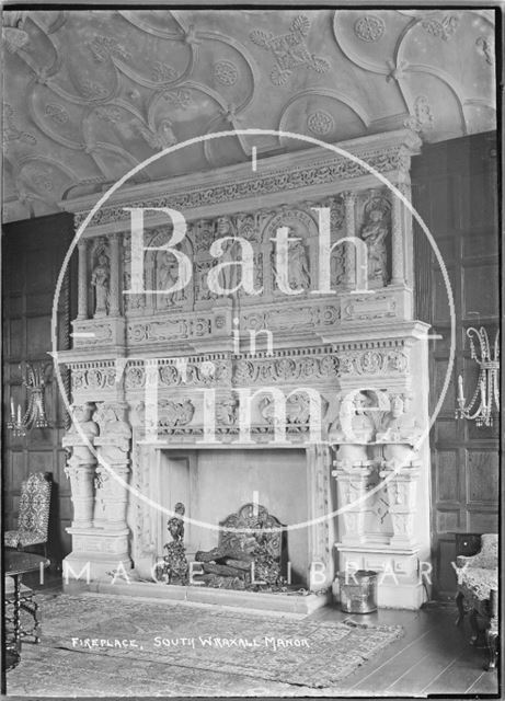  The fireplace at South Wraxall Manor c.1935