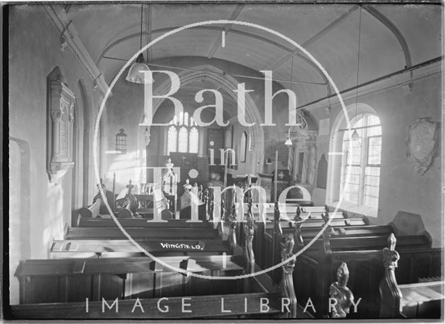 Church interior, Wingfield, Wiltshire, c.1932