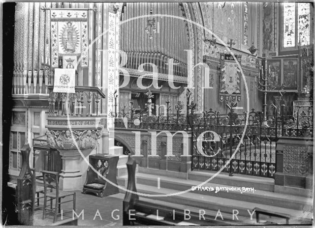 St Mary's Church interior, Bathwick, c.1912