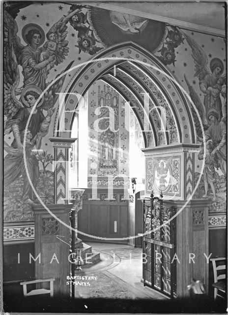 The Baptistery, St Mary's Church, Bathwick, c.1912