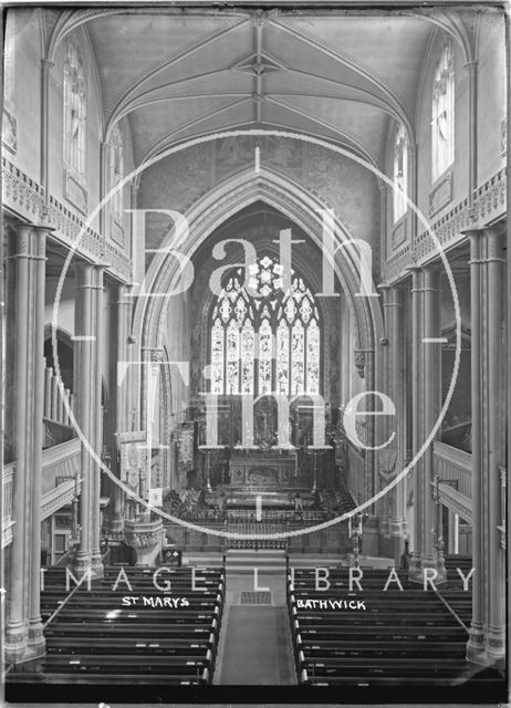 St Mary's Church interior, Bathwick, c.1912