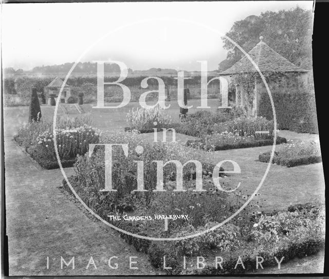 Gardens at Hazelbury Manor, nr. Box, Wiltshire, c.1920s