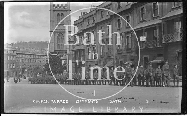 Church parade, 12th Hants, Bathwick Hill, Bath, No. 2, 1915