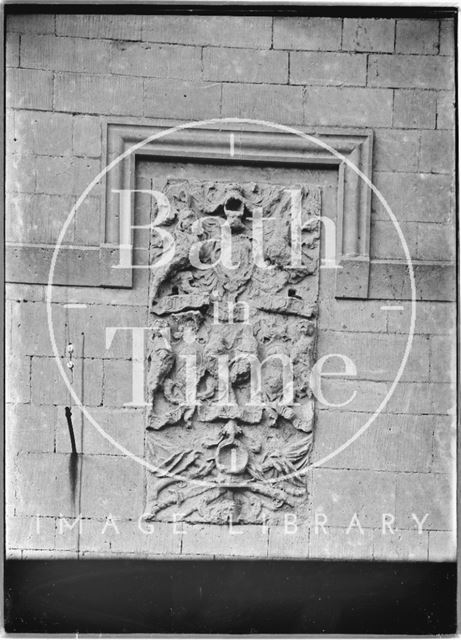 Stone carving on the Lansdown Monument, Bath c.1936