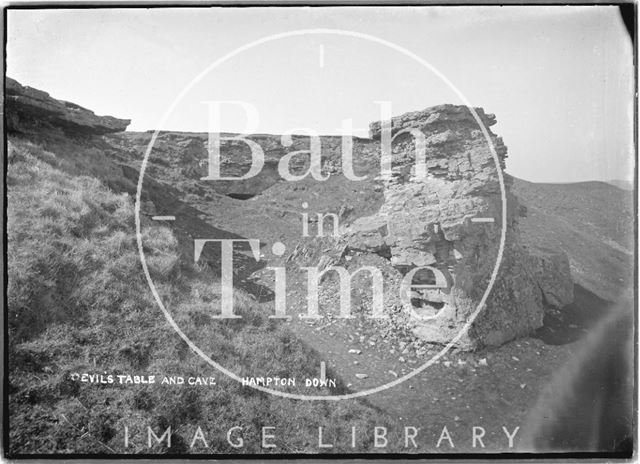 The Devil's Table and Cave, Bathampton Down c.1923