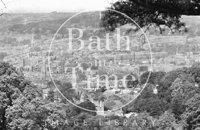 View of Bath from Monument Field c.1920 - detail