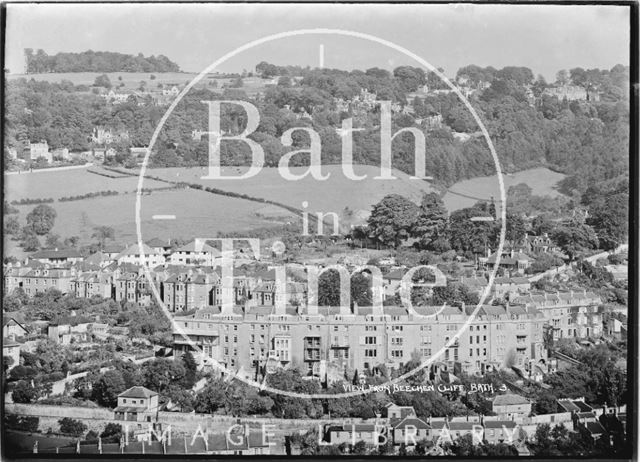 View of Widcombe Crescent from Beechen Cliff, Bath No. 3 c.1937