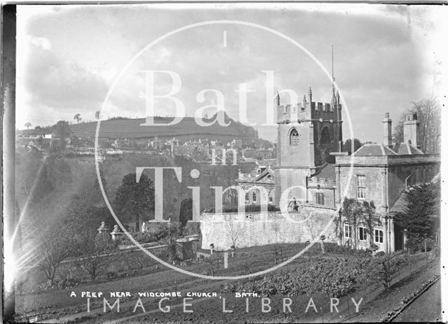 A peep near Widcombe Church of the Manor, Bath 1921