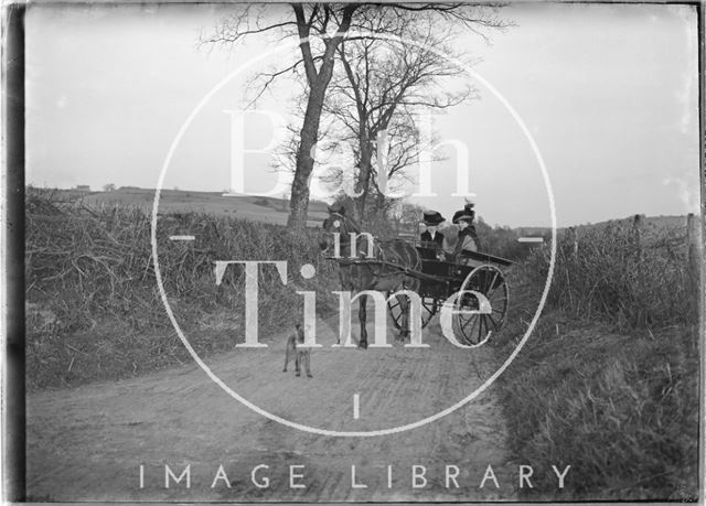 Horse-drawn Carriage, Monkton Combe 1911