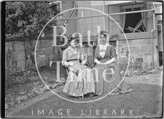 Rear Garden, thought to be Sydney Buildings, Bath c.1910