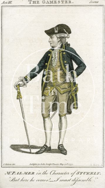 John Palmer Jr. (c.1742-1798), actor in the character of Stuckley 1777