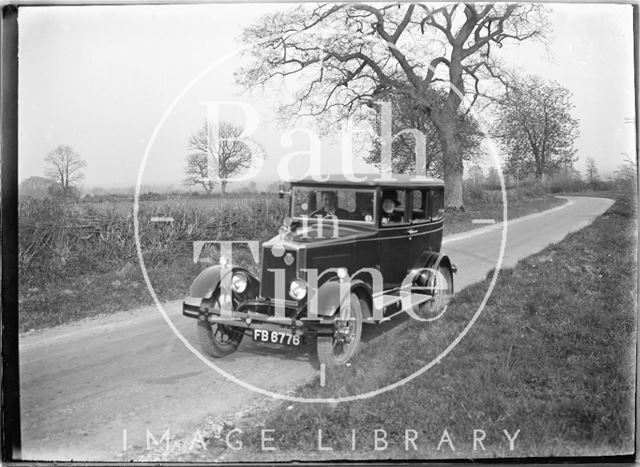 Grand car, possibly near Beckington, Somerset c.1920