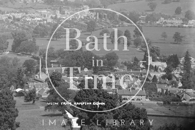 View of Bathampton and Batheaston from Bathampton Down c.1922 - detail