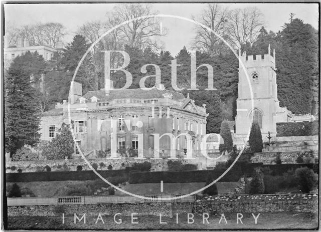 Widcombe Manor, gardens and church, Bath c.1920