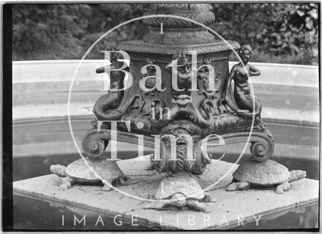 The fountain at Widcombe Manor, Bath 1929