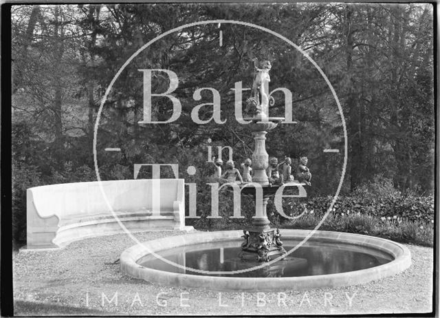 The fountain at Widcombe Manor, Bath 1929