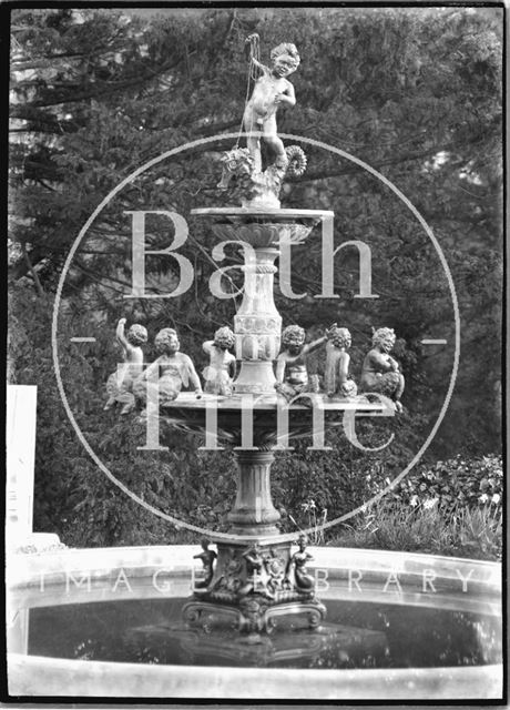 The fountain at Widcombe Manor, Bath 1929