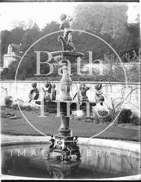 The fountain at Widcombe Manor, Bath 1929