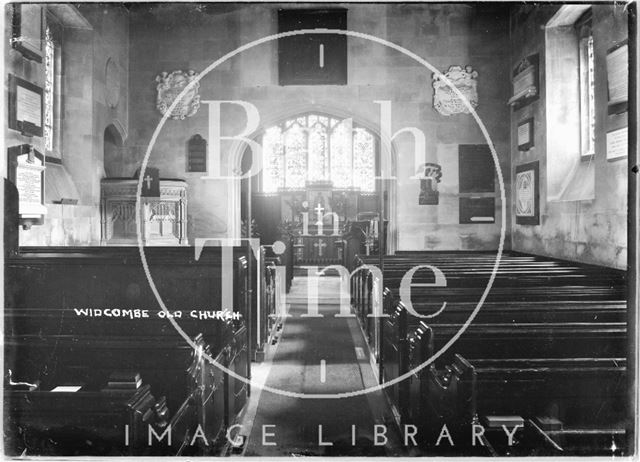 Old Widcombe Church, interior, Bath c.1930