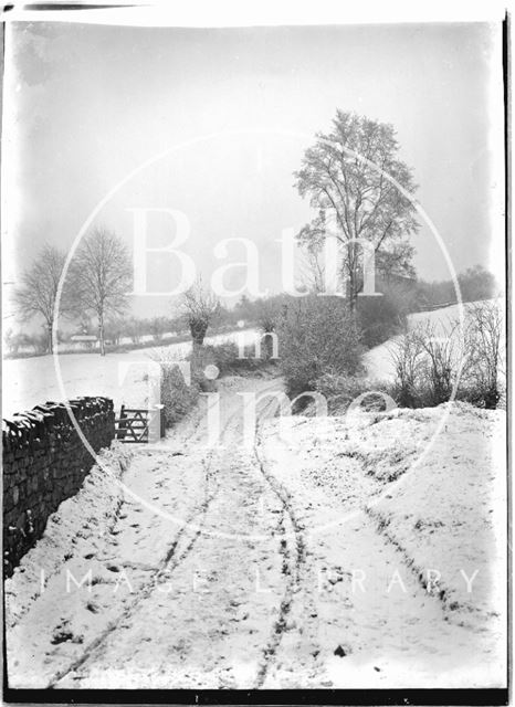 Snowy footpath near Sydney Buildings, Bath c.1920