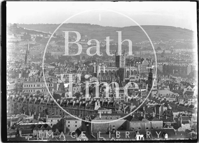 View of Bath from Beechen Cliff, Kingsmead Area, Bath c.1920