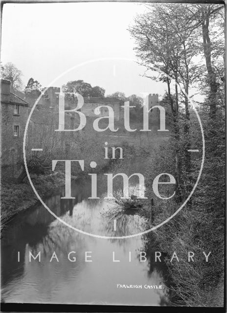 View of Farleigh Castle from the river, Somerset c.1931