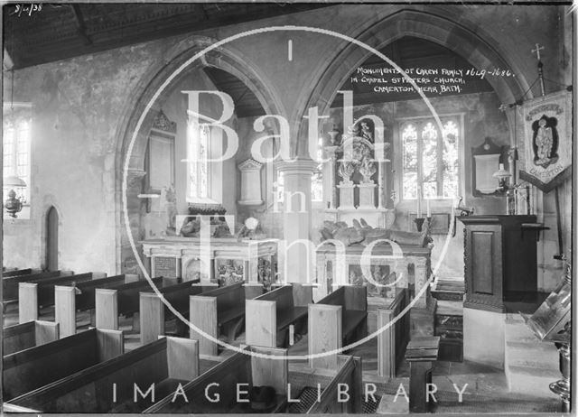 Interior of St. Peter's Church, Camerton, Somerset 1938