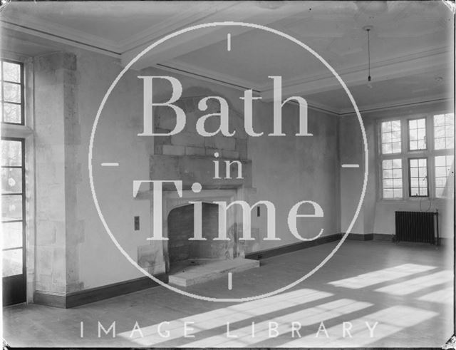 Fireplace inside Hinton Priory, Hinton Charterhouse c.1930