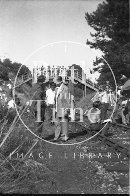 Stanley Holloway, Charles Crichton, George Relph, Monkton Combe 1952