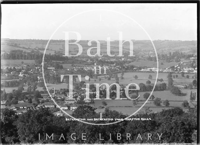 Bathampton, Batheaston from Hampton Rocks 1936