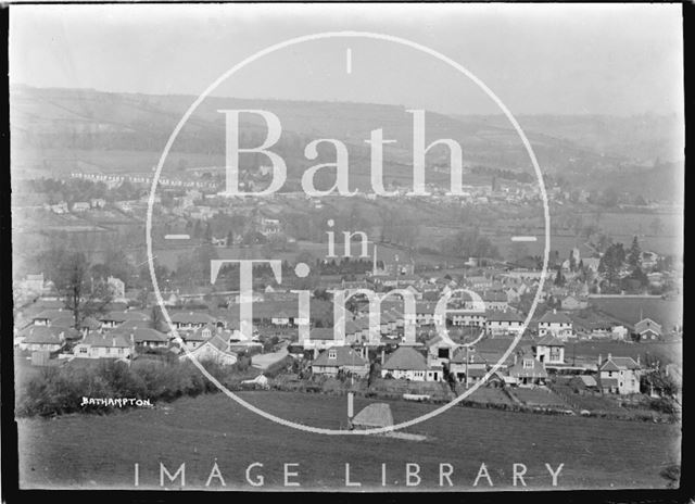 Close up view of Bathampton from Hampton Rocks c.1936