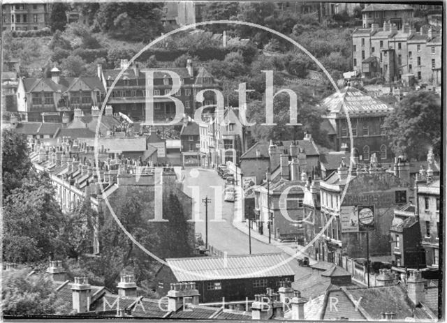 Bird's eye view of Pulteney Road and Claverton Street, Widcombe, Bath 1938